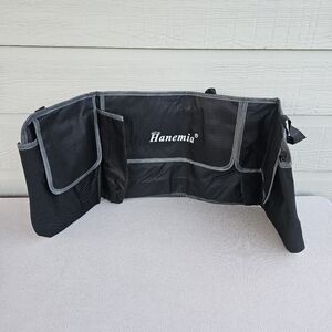 Hanemia Truck Van SUV Trunk Organizer Black Fabric Hanging Pockets 39"